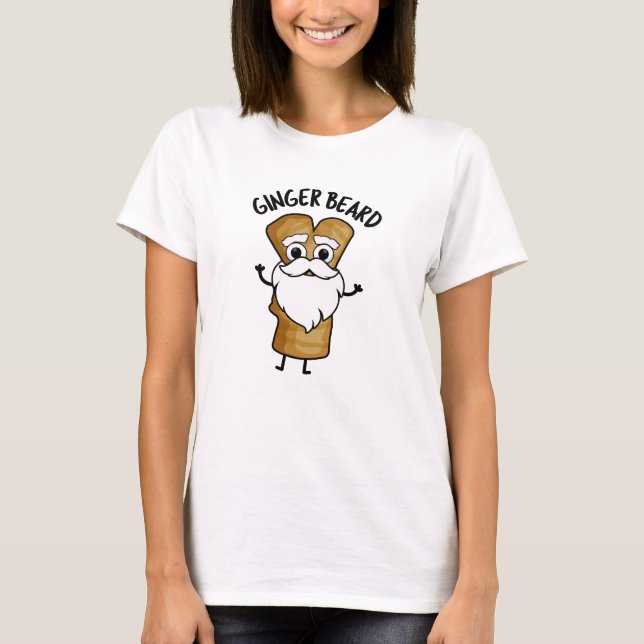 Camiseta Ginger Beard Funny Gingerbird Comida Pun (Frente)