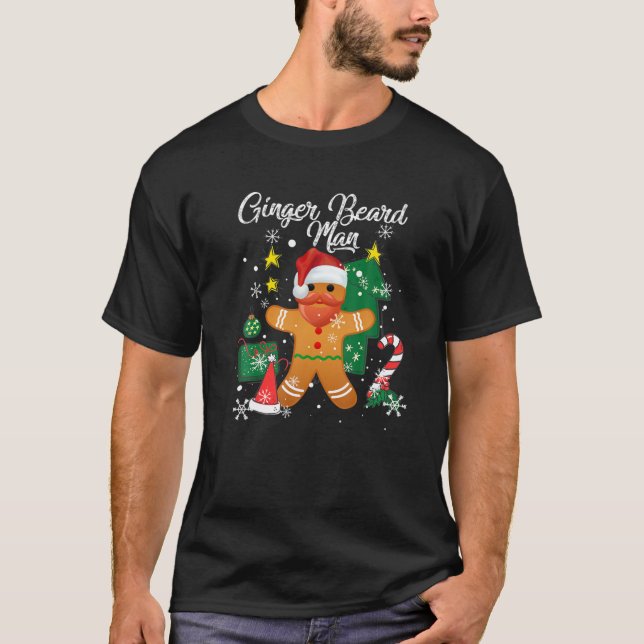 Camiseta Ginger Beard Man Christmas Pajama Funny Gingerbrea (Frente)