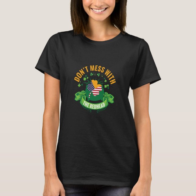 Camiseta Ginger Beard Redhead Irish Bearded St Patricks Day (Frente)
