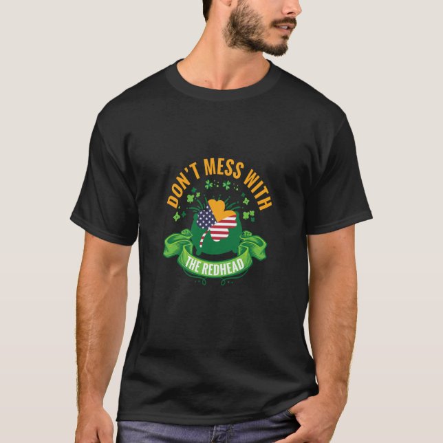 Camiseta Ginger Beard Redhead Irish Bearded St Patricks Day (Frente)