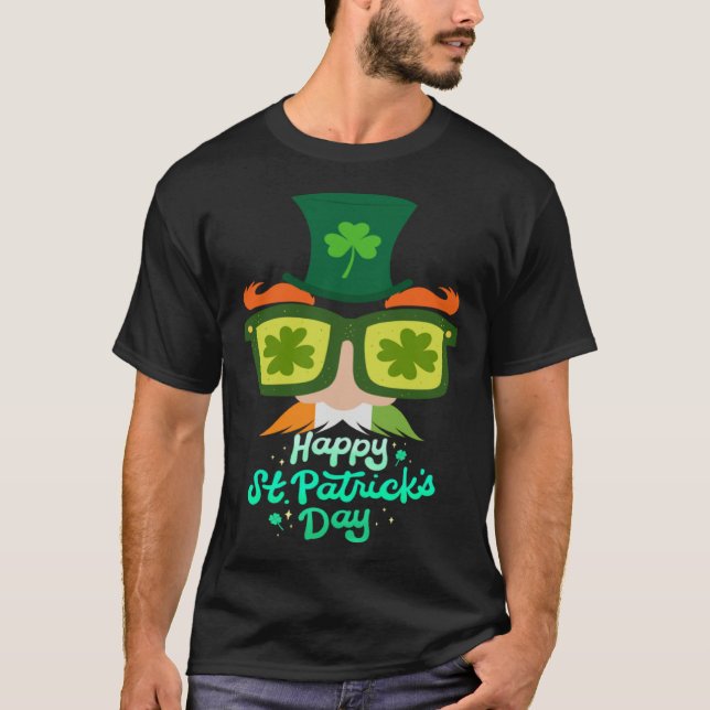 Camiseta Ginger Beard St Patrick s Day Green Irish Shamrock (Frente)