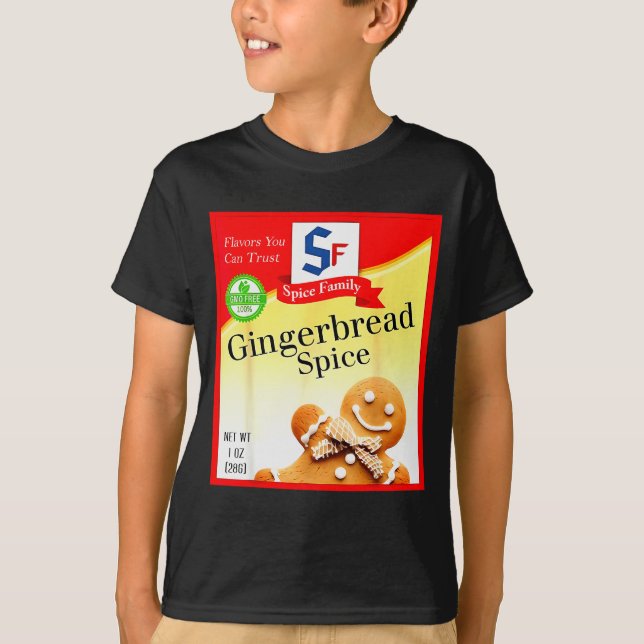 Camiseta Ginger Bread Sce Group Costume Family Matching Hal (Frente)