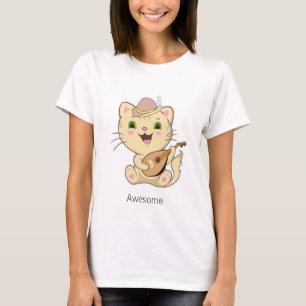 Camiseta Ginger Caramel Tabby Musical Cute