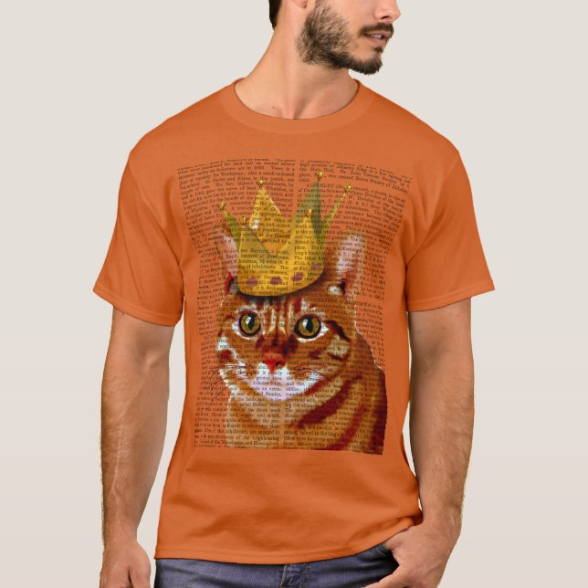 Camiseta Ginger Cat com Crown Portrai (Frente)