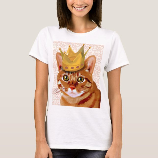 Camiseta Ginger Cat com Retrato Coroa (Frente)