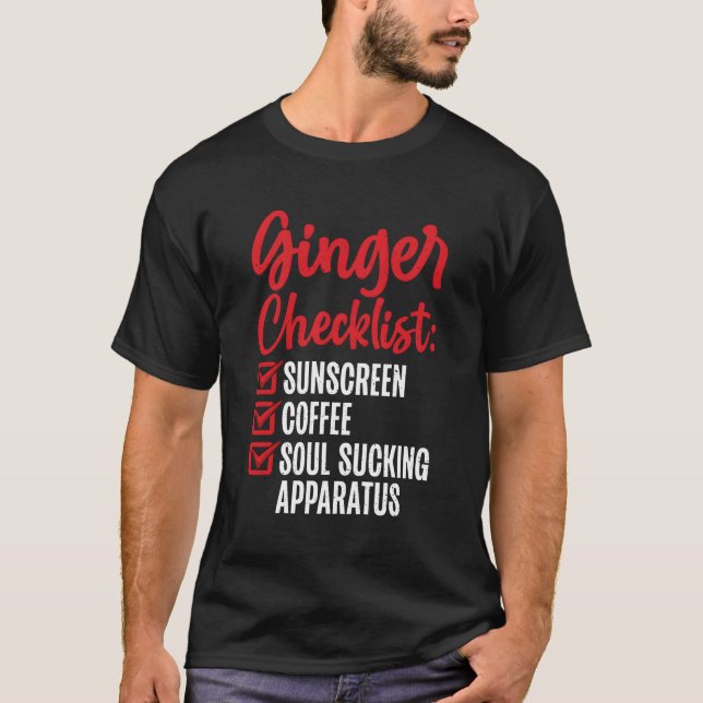 Camiseta Ginger Checklist Redhead (Frente)