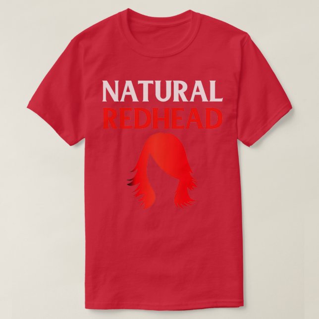 Camiseta Ginger da Equipe Redhead Natural (Frente do Design)