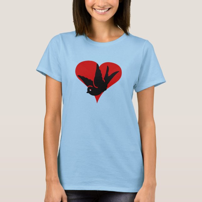 Camiseta Ginger e Tonic Red Ringer Rockab (Frente)