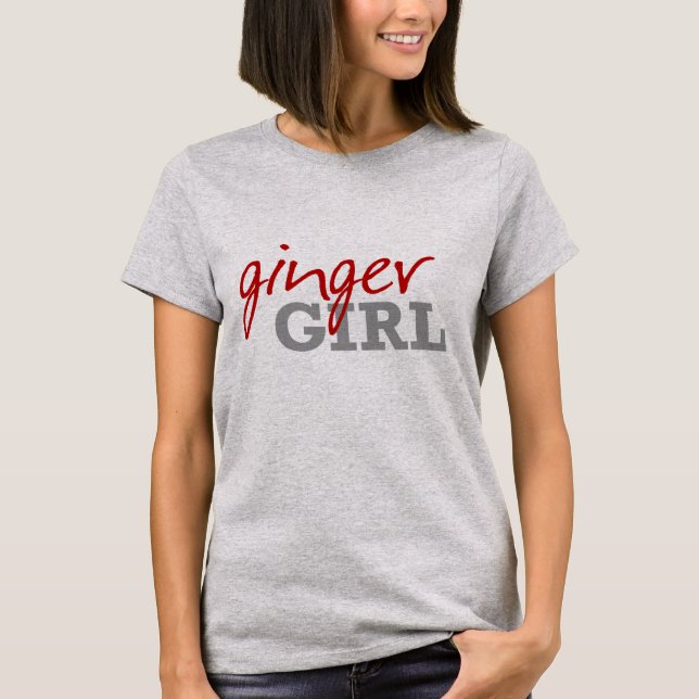Camiseta Ginger Girl Redhead Freckles (Frente)