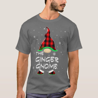 Camiseta Ginger Gnomo Buffalo Xadrez Matching Family Christ