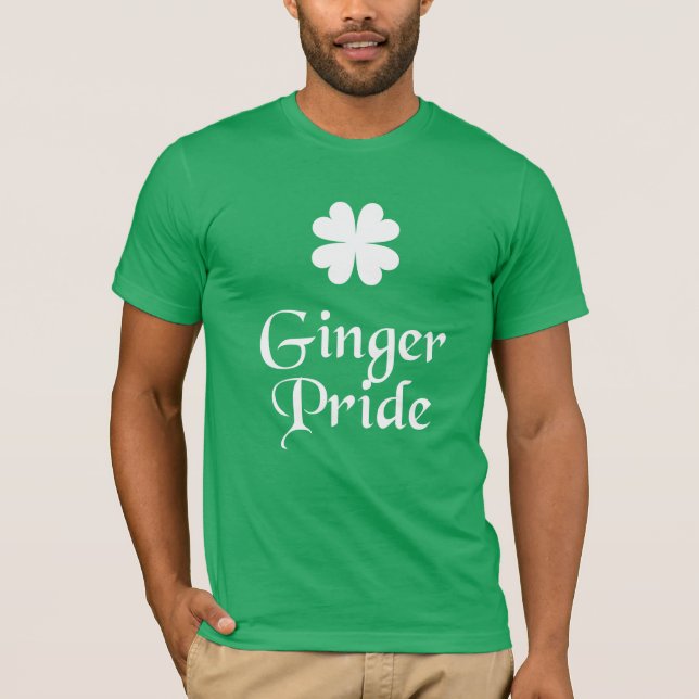 Camiseta Ginger Pride - Dia de São Patrício (Frente)