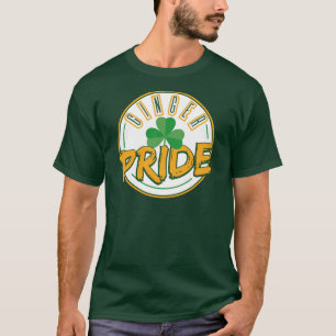 Camiseta Ginger Pride Dia de São Patrício Clover Leaf Shamr