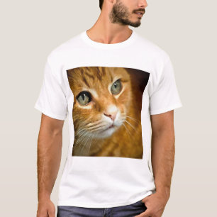 Camiseta Ginger Tabby Cat Posicionando Retrato