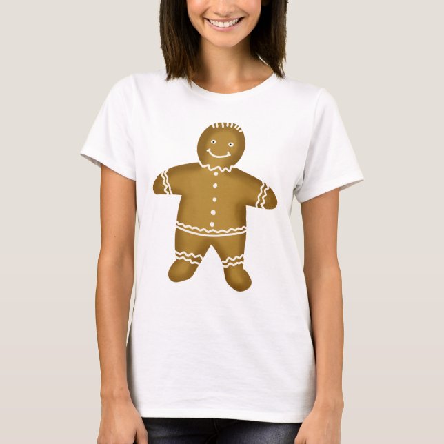 Camiseta Gingerbird Boy sorrindo (Frente)