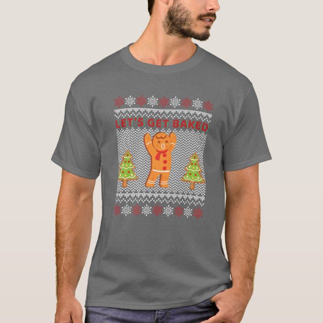 Camiseta Gingerbird Cookie Baking Team Natal Santa Hat (Frente)