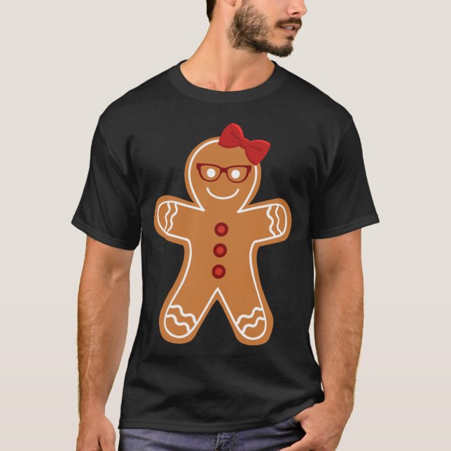 Camiseta Gingerbird Garota Cookie Bonitinho Ner (Frente)