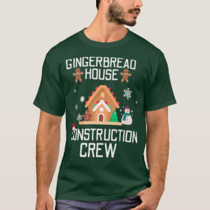 Camiseta Gingerbird House Construção de Tripulação Baking C