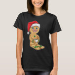 Camiseta Gingerbird Man Christmas Café<br><div class="desc">Este design é o presente perfeito para um aniversário, Natal e outras celebrações. É adequado para mulheres, homens e crianças.</div>