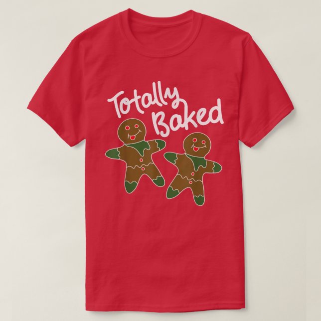 Camiseta Gingerbird Man Christmas Cookie Baking Totalmente  (Frente do Design)