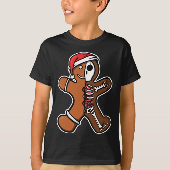 Camiseta Gingerbird Man Christmas Medicine Doctor (Frente)
