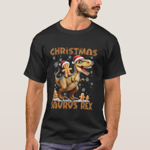 Camiseta Gingerbird Man Costume Dinossaur Saurus Rex Cristo