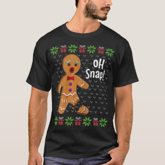 Camiseta Gingerbird Man Oh Engraçado Cute Ugt Xmas Holly