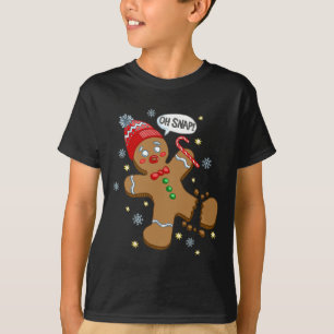 Camiseta Gingerbird Man Oh Snap Christmas
