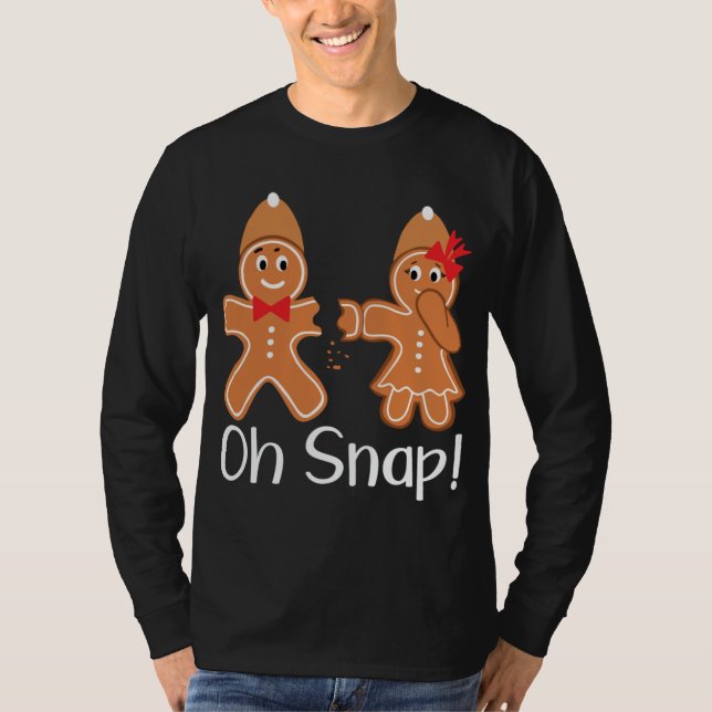 Camiseta Gingerbird Man Oh Snap Fundido Natal (Frente)
