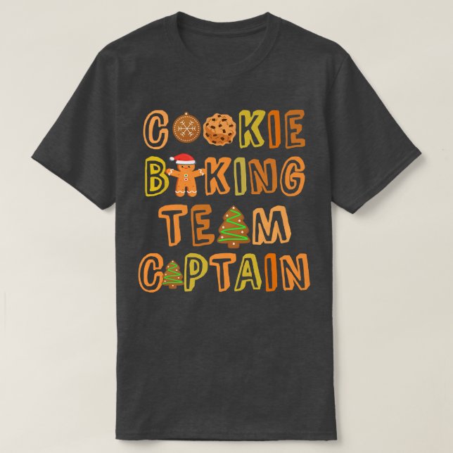 Camiseta Gingerbird Man Squad Bakery COOKIE BAING Team CA (Frente do Design)