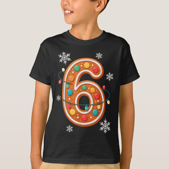 Camiseta Gingerbread 6 7 Meme Christmas Matching Couple Boy (Frente)