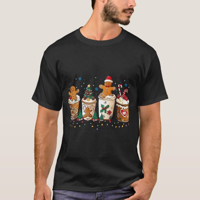 Camiseta Gingerbread Christmas Coffee Cute Sweet Winter Hol (Frente)