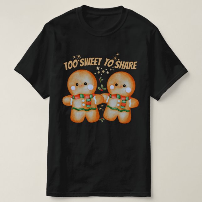 Camiseta Gingerbread Christmas Design T-Shirt (Frente do Design)