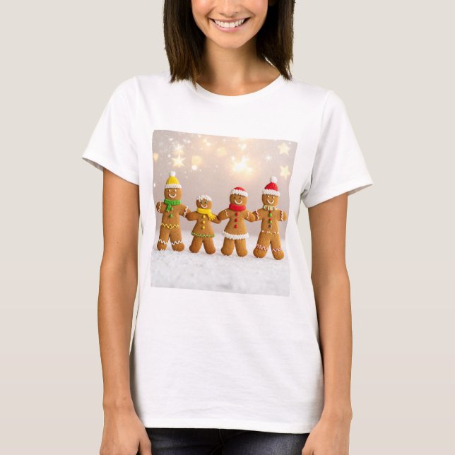 Camiseta Gingerbread Family Christmas (Frente)
