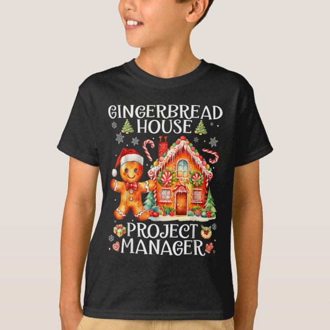 Camiseta Gingerbread House Project Manager Decorating Bakin (Frente)