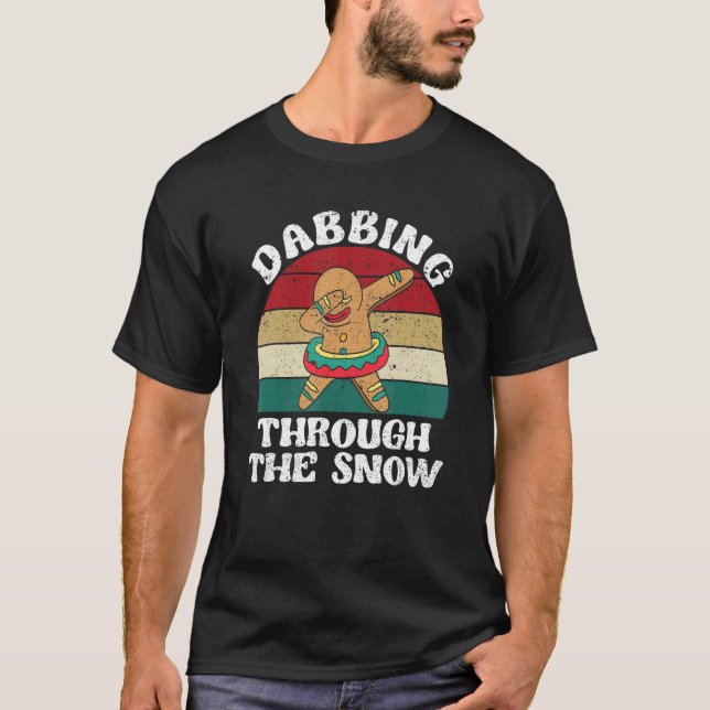Camiseta Gingerbread Man Christmas Dab Dance Dabbing Throug (Frente)