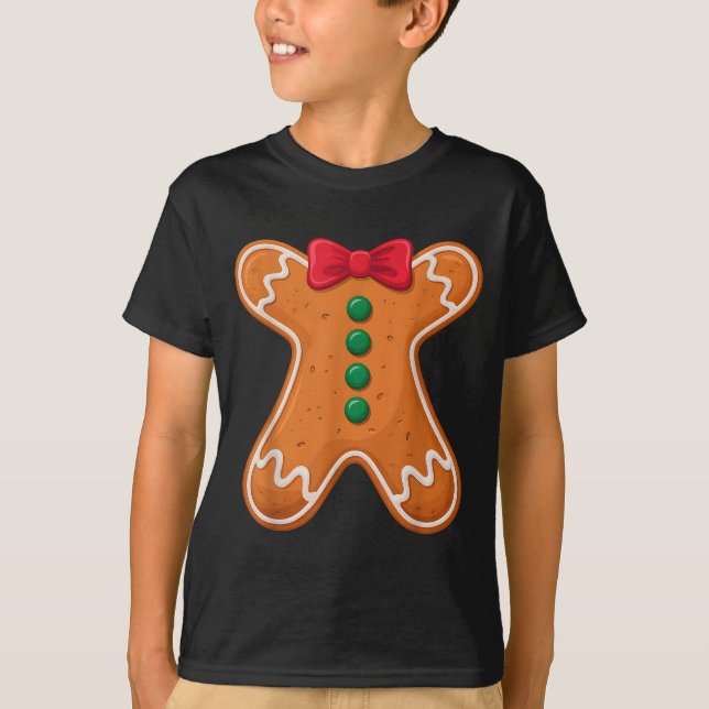 Camiseta Gingerbread Man Costume Funny For Halloween Christ (Frente)