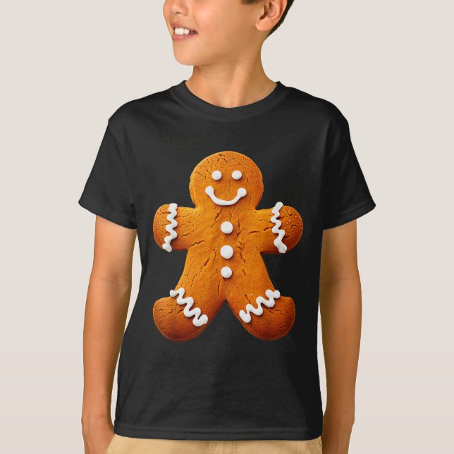 Camiseta Gingerbread Man Costume Funny Halloween Christmas  (Frente)