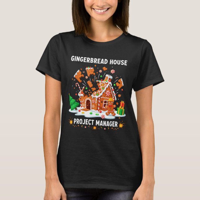Camiseta Gingerbread Man Costume, Gingerbread House Project (Frente)