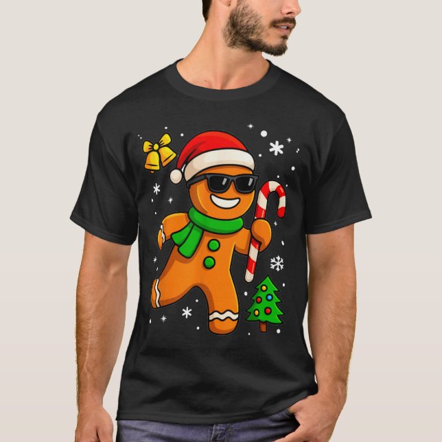Camiseta Gingerbread Man Funny Christmas Cookie Costume Bak (Frente)