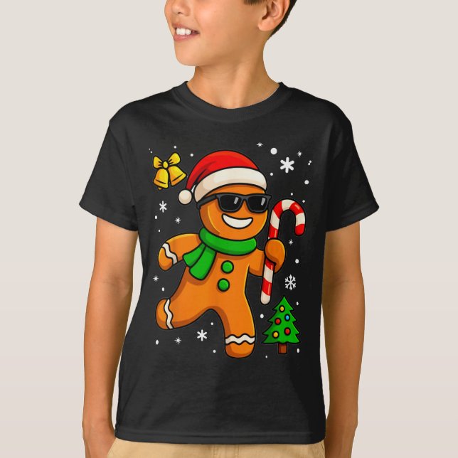 Camiseta Gingerbread Man Funny Christmas Cookie Costume Bak (Frente)
