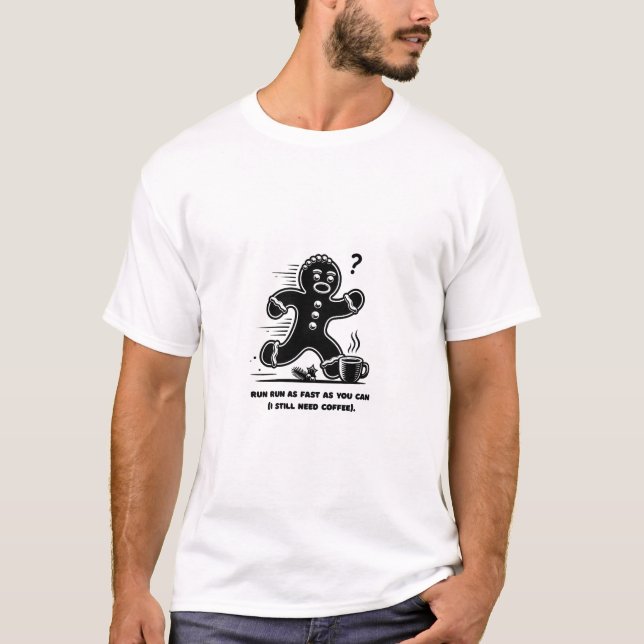 Camiseta Gingerbread Man T-Shirt | Funny Run (Frente)