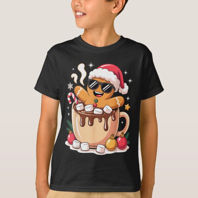 Camiseta Gingerbreadman Christmas Cocoa Gingerbread Men Wom (Frente)
