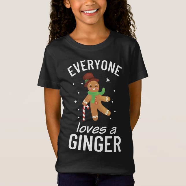 Camiseta Gingercake Cookie Todo mundo ama um Ginger (Frente)