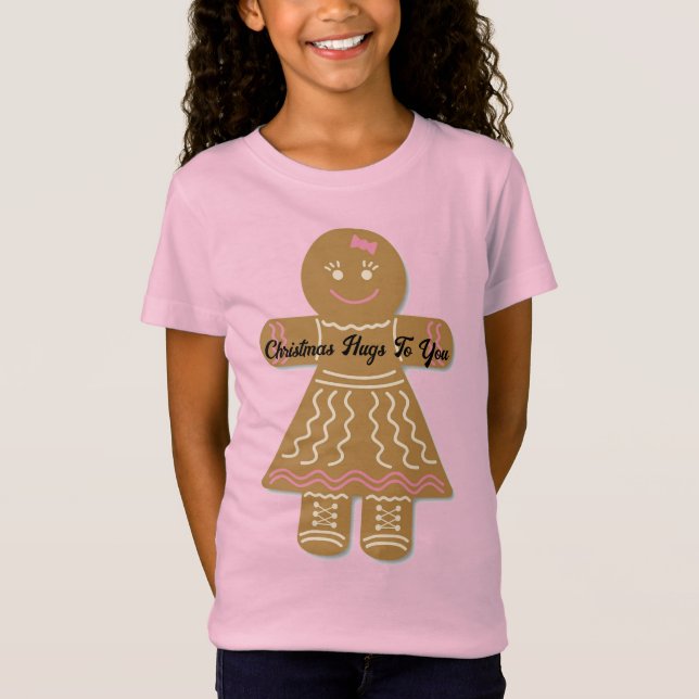Camiseta Gingercake Lady Christmas Hugs T-Shirt (Frente)