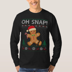 Camiseta Gingercake Man Cookie Ugly Sweater Oh Snap Cristo