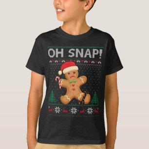 Camiseta Gingercake Man Cookie Ugly Sweater Oh Snap Cristo