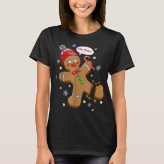 Camiseta Gingercake Man Cookie X Mas Oh Snap Engraçado Ch