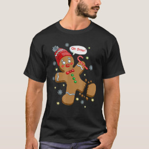 Camiseta Gingercake Man Cookie X Mas Oh Snap Engraçado Ch