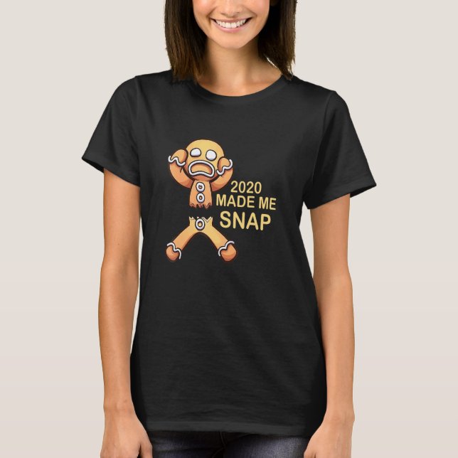Camiseta Gingercake Man Oh Snap Christmas Cookie Baking (Frente)