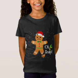 Camiseta Gingercake Man - Oh Snap Engraçado Bom Natal